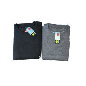 Hanes Eco Smart Men’s Size Medium Black, Gray Crew Sweatshirts Nwt Lot Of Two